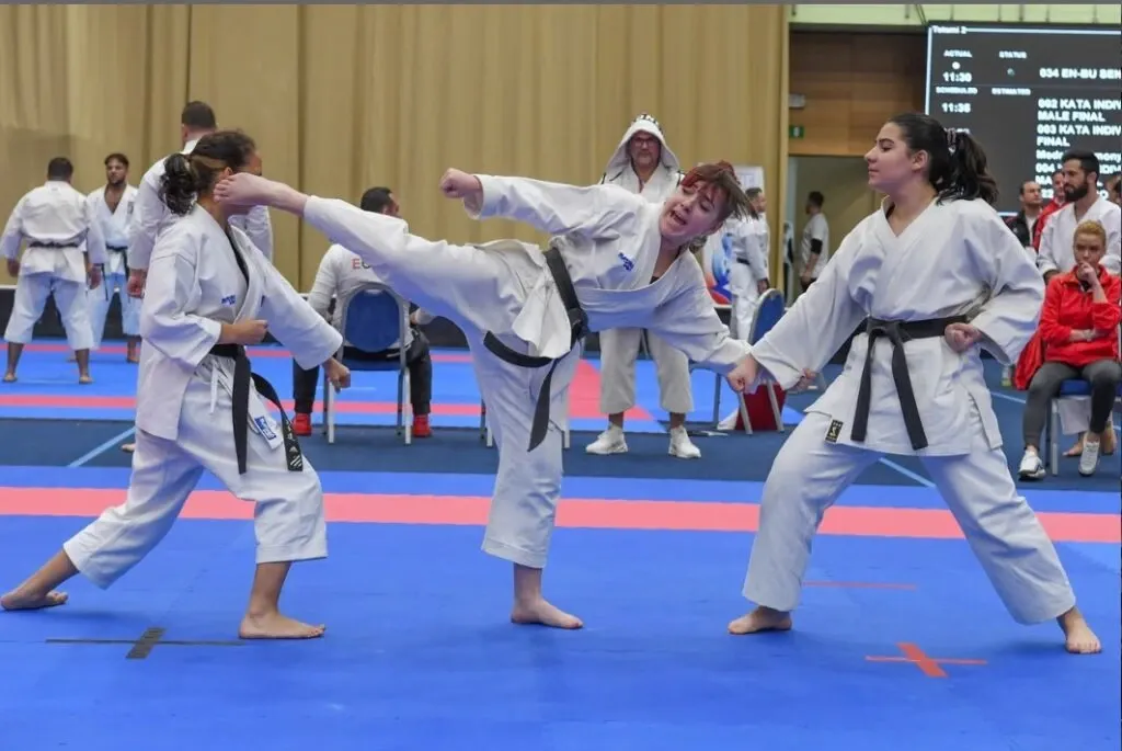 Traditional Karate students