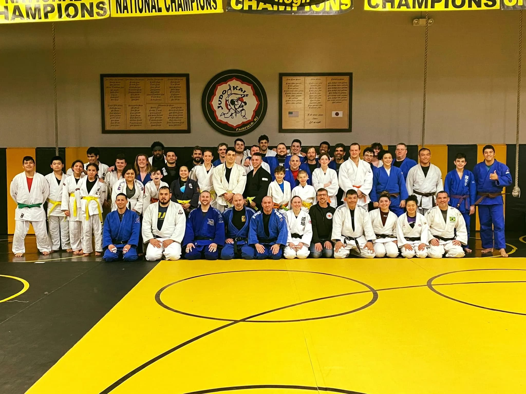 Martial arts students training